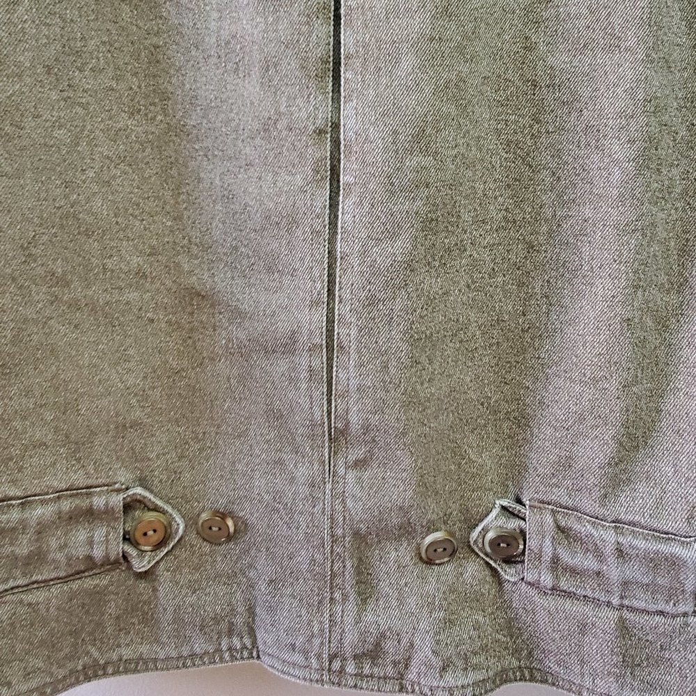 Liz Claiborne VINTAGE Two Piece Brown Denim Jacket and Skirt - Picture 9 of 14